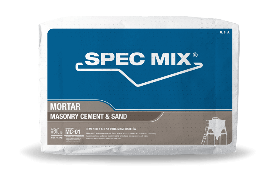 Spec Mix MC-03 Type S Masonry Cement & Sand Mortar 80lb Bag - Utility and Pocket Knives